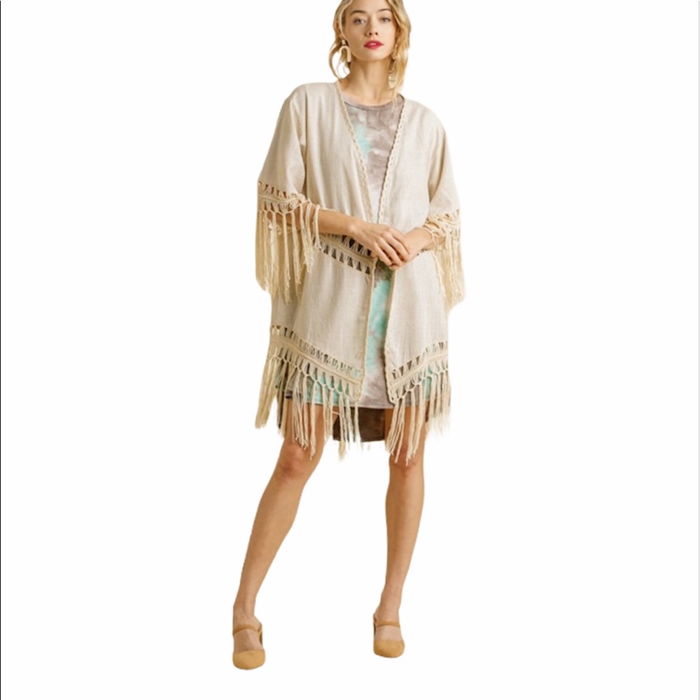 SALE Umgee Gypsy Bohemian Cardigan Kimono S - Picture 8 of 13